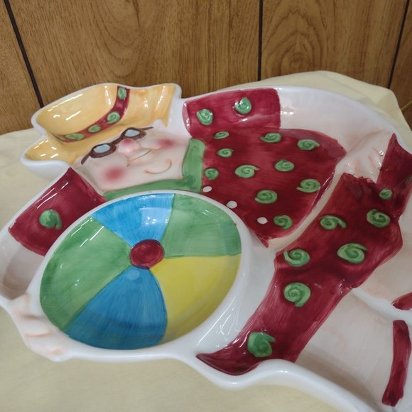 2 Large Chip & Dip Trays Beach Design Decor - Picture 7 of 10